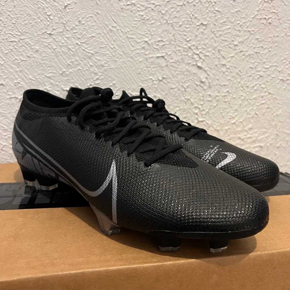 Nike Mercurial Vapor 13 Pro FG "Black Silver" AT7901-001 Size 11.5 NEW